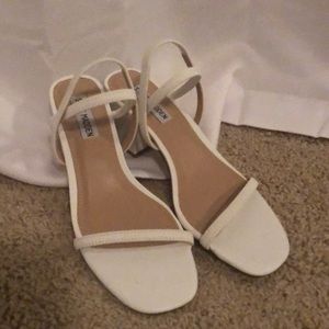 White Steve Madden Inessa Heeled Sandals